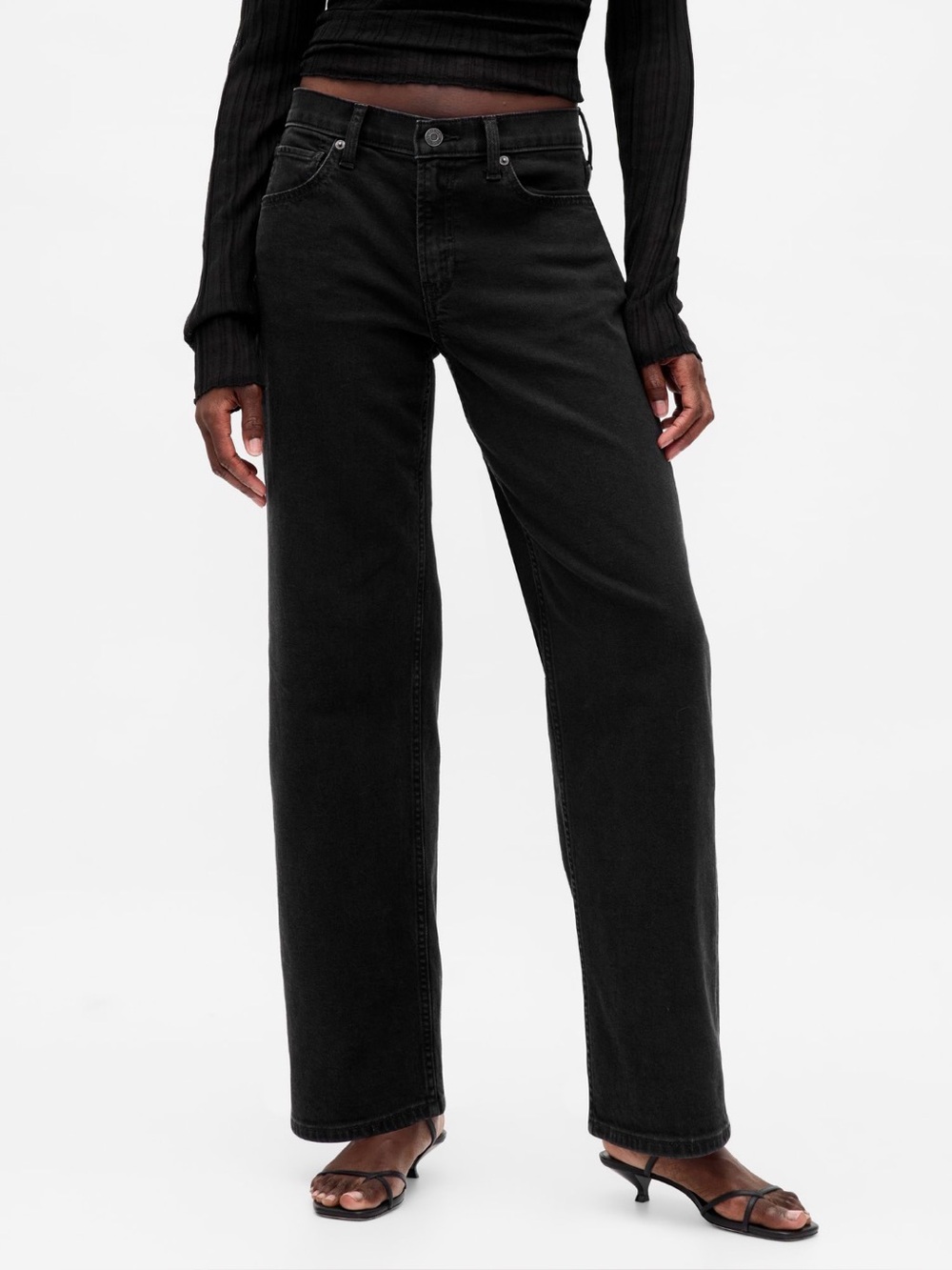 NWT Gap 90s Lowrise Loose, Black, 28 regular